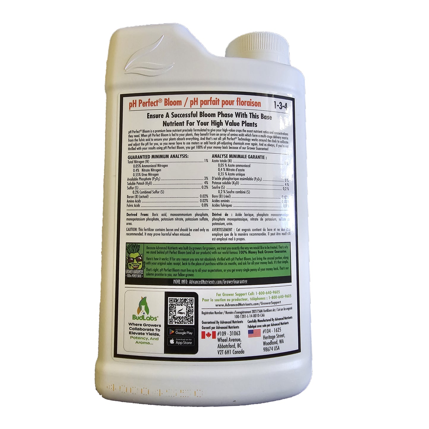 Advanced Nutrients pH Perfect® Bloom 1-3-4 Liquid Fertilizer -1 Ltr