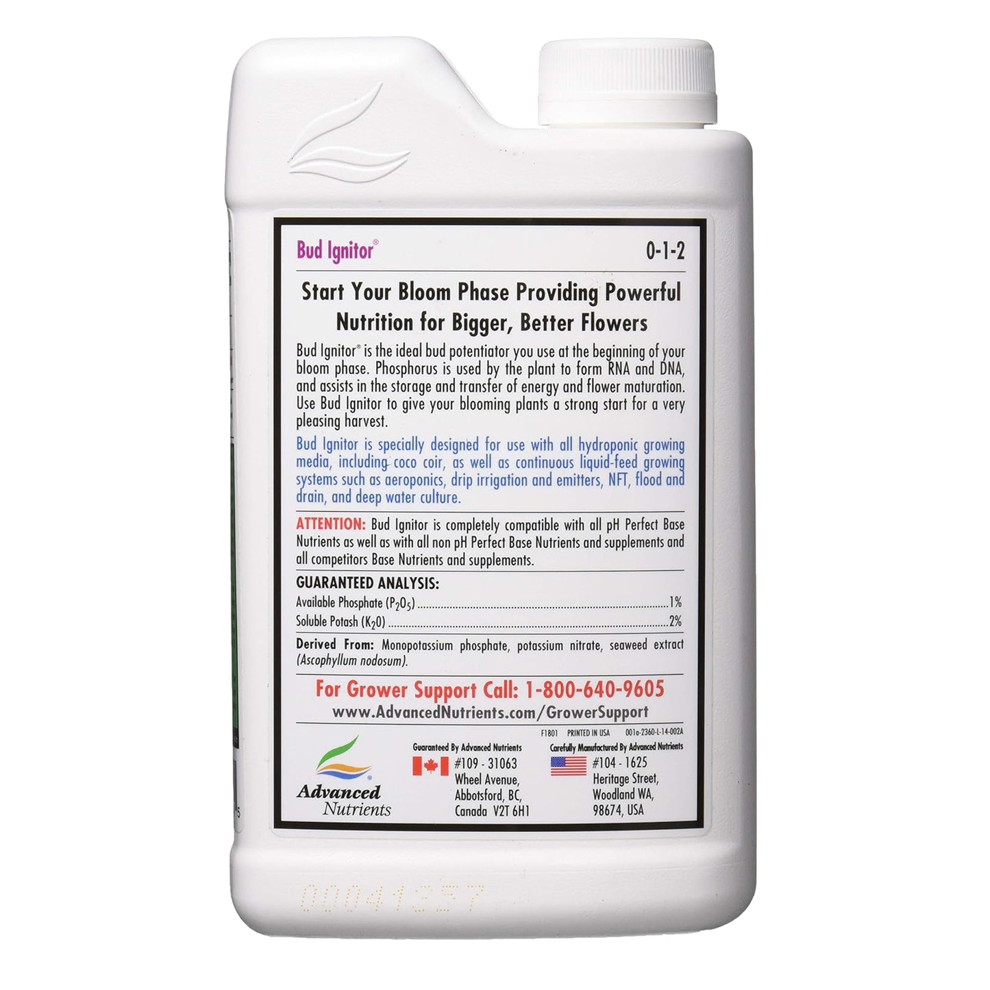 Advanced Nutrients Bud Ignitor® 0-1-2 -1L