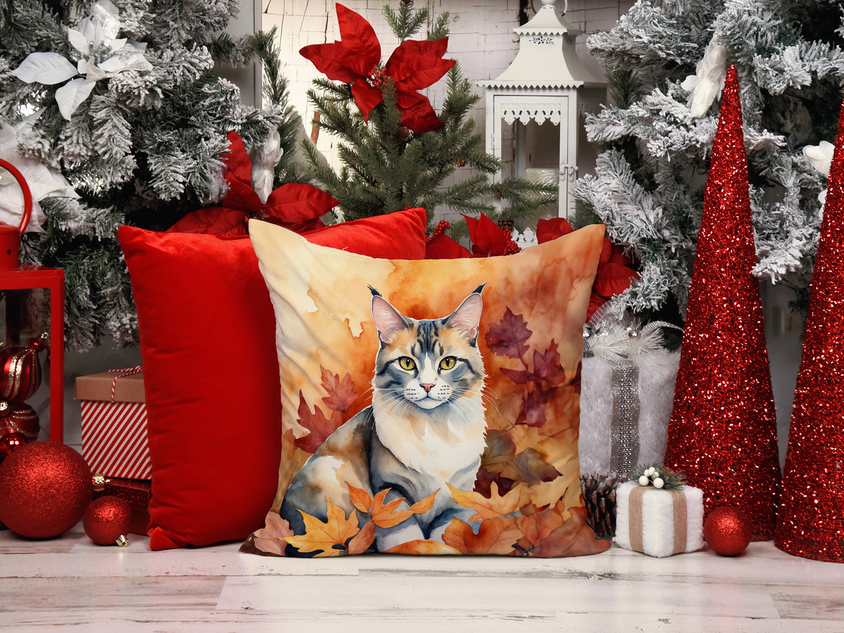 Caroline's Treasures Aphrodite Giant Cat in Fall Leaves Throw Pillow Machine Washable, Indoor Outdoor Decorative Pillow - image 7