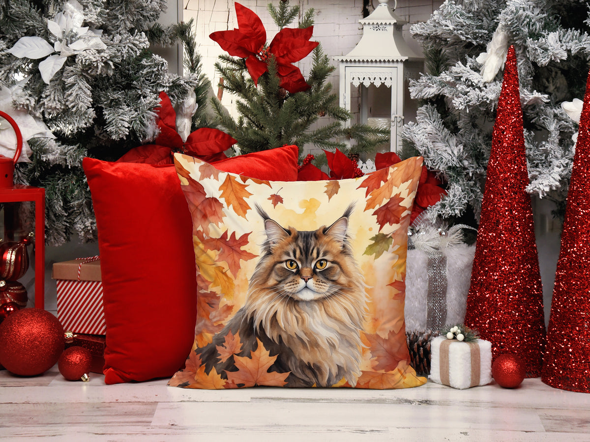 Caroline's Treasures British Longhair Cat in Fall Leaves Throw Pillow Machine Washable, Indoor Outdoor Decorative - image 7
