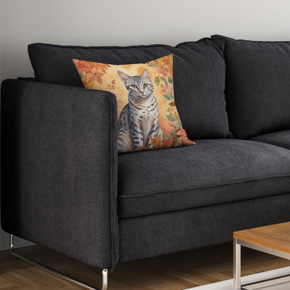 Caroline's Treasures Egyptian Mau Cat in Fall Leaves Throw Pillow Machine Washable, Indoor Outdoor Decorative Pillow - image 7