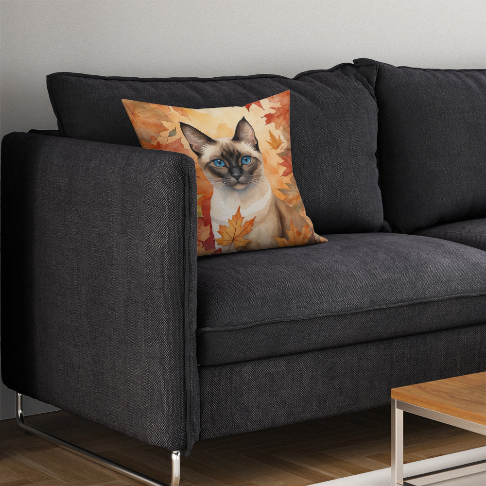 Caroline's Treasures Siamese Cat in Fall Leaves Throw Pillow Machine Washable, Indoor Outdoor Decorative Pillow for - image 7