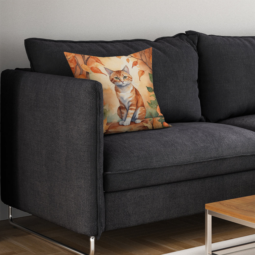 Caroline's Treasures Suphalak Cat in Fall Leaves Throw Pillow Machine Washable, Indoor Outdoor Decorative Pillow for - image 7