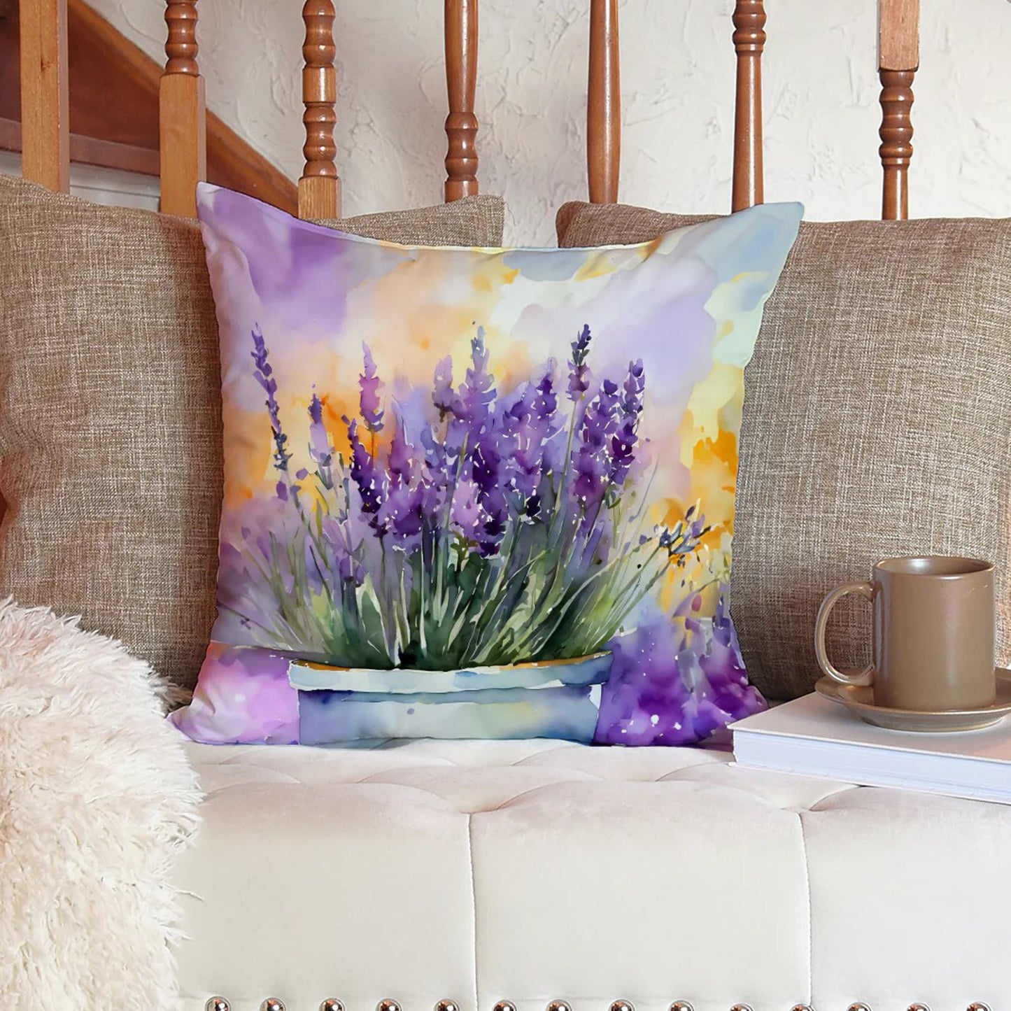 Caroline’s Treasures Lavender 14” x 14” Throw Pillow