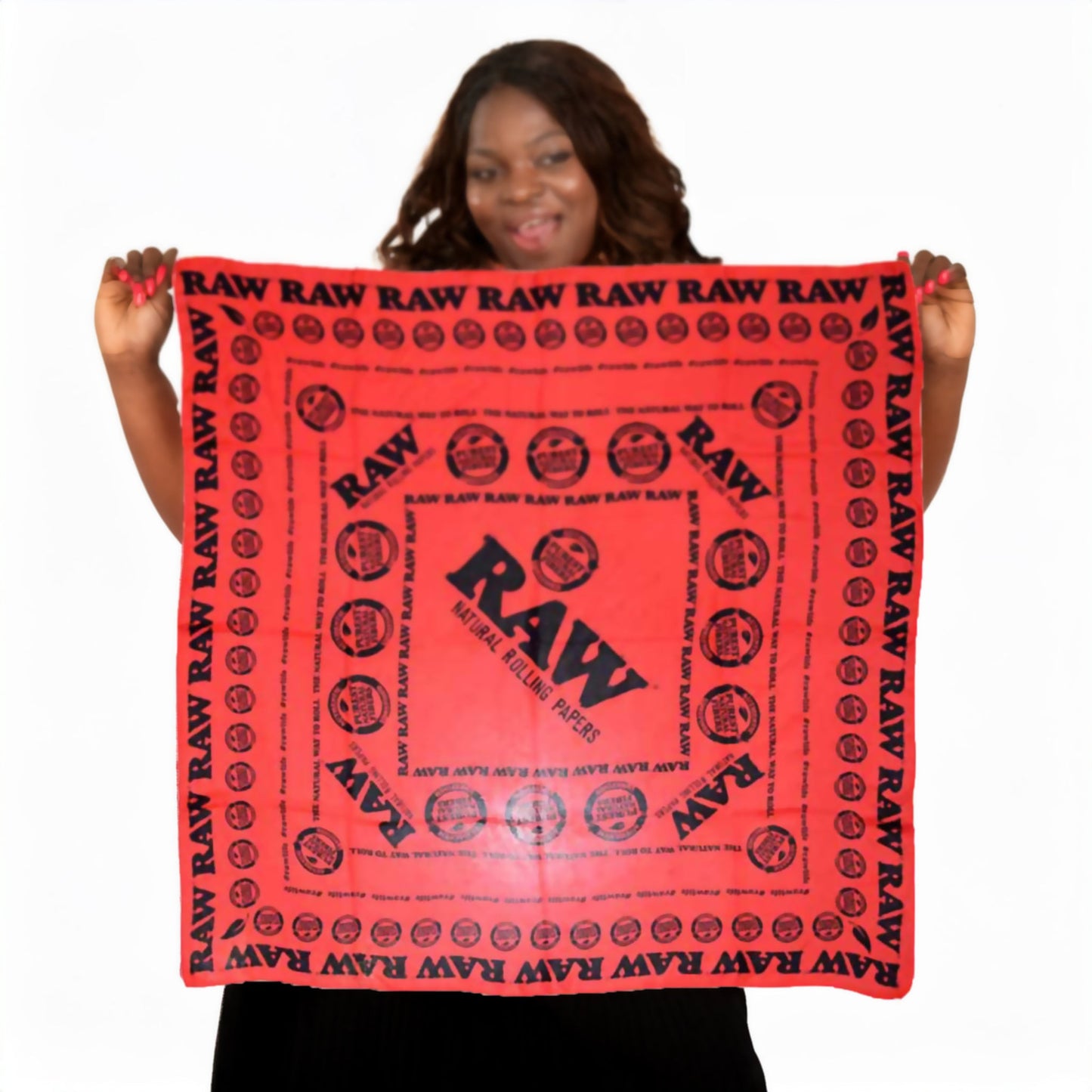 Created By Terri C with the help of my AI. Raw Red Scarf