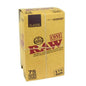 RAW Classic 1¼ Pre-Rolled Cones – Box of 75 natural, unbleached hemp cones with crisscross watermark