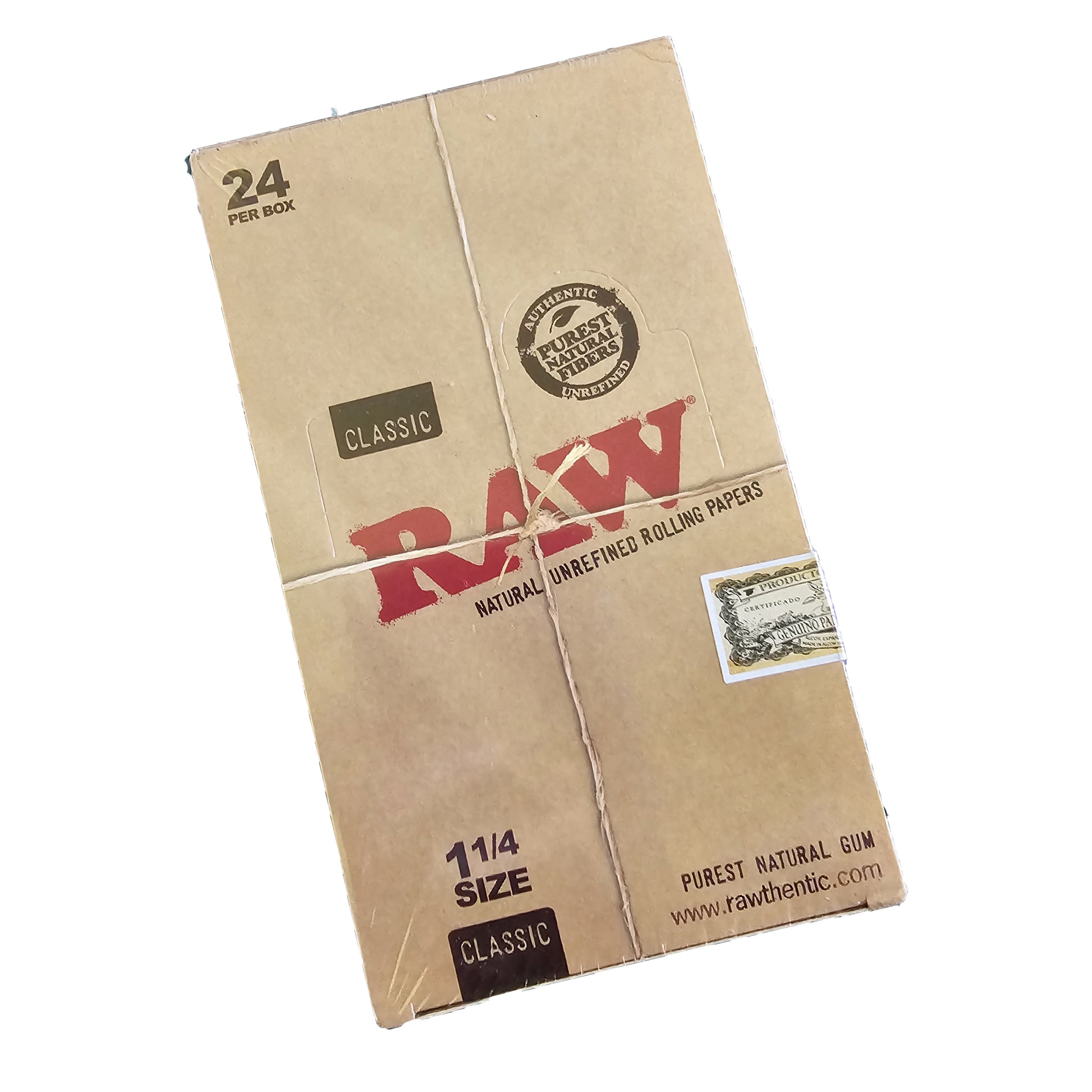 RAW Classic 1¼ Rolling Papers 24pk – Natural unrefined rolling paper box