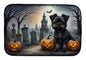 Caroline's Treasures DAC2001DDM Affenpinscher Spooky Halloween Dish Drying Mat Absorbent Dish Drying Mat Pad for Kitchen Counter Dish Drainer Mat for Countertop, 14 x 21, Multicolor