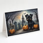 Caroline's Treasures DAC2001GCA7P Affenpinscher Spooky Halloween Greeting Cards and Envelopes Pack of 8 Blank Cards with Envelopes Whimsical A7 Size 5x7 Blank Greeting Cards