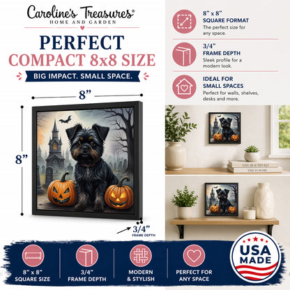Caroline's Treasures Affenpinscher Dogs Framed Metal Wall Art 8 x 8 Inch