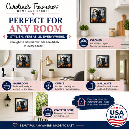 Caroline's Treasures Affenpinscher Dogs Framed Metal Wall Art 8 x 8 Inch
