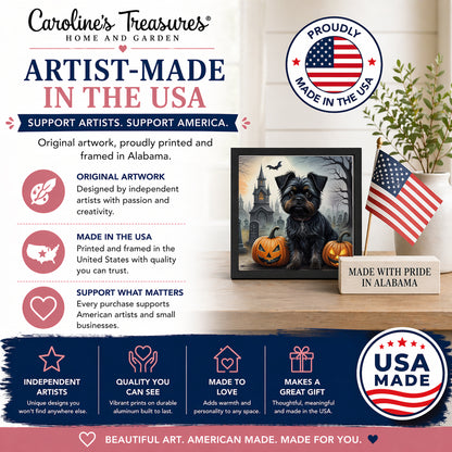 Caroline's Treasures Affenpinscher Dogs Framed Metal Wall Art 8 x 8 Inch
