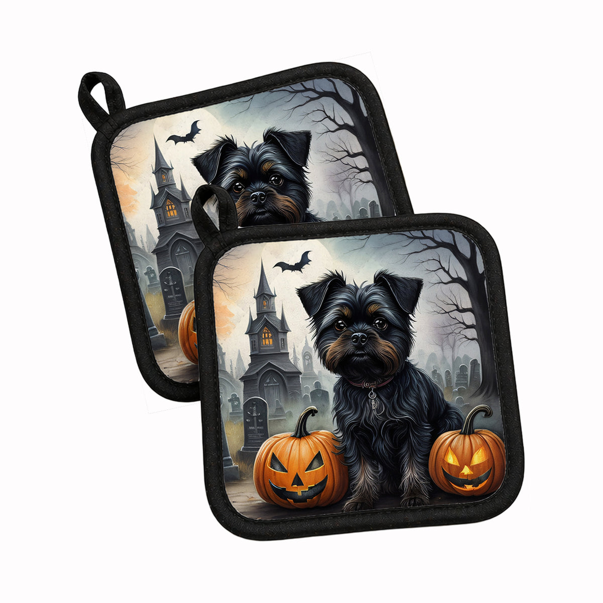 Caroline's Treasures Affenpinscher Dogs Set of 2 Kitchen Pot Holders