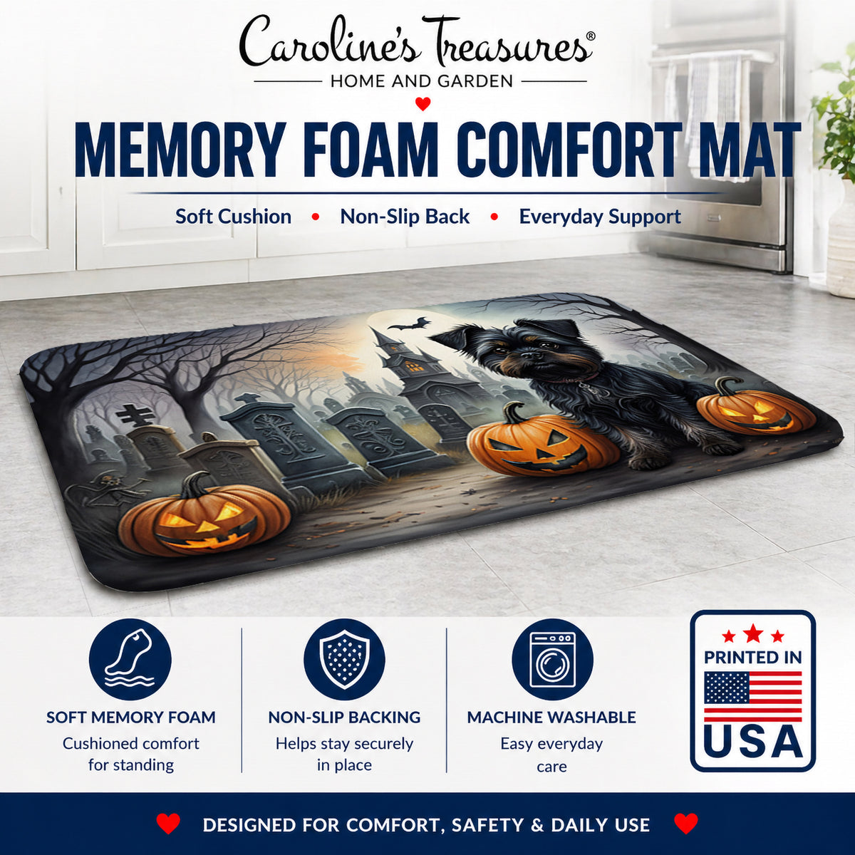 Caroline's Treasures Affenpinscher Dogs Memory Foam Mat 19x27