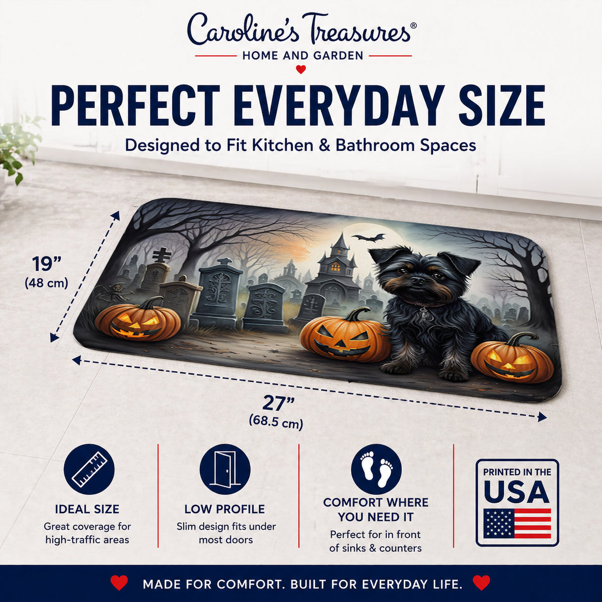 Caroline's Treasures Affenpinscher Dogs Memory Foam Mat 19x27