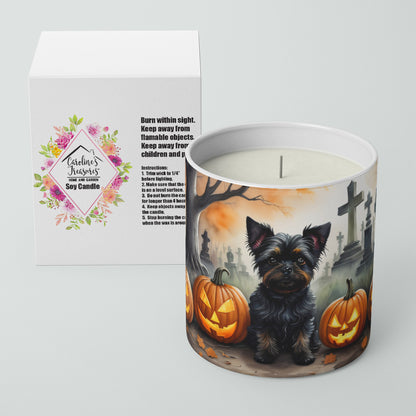 Caroline's Treasures DAC2002CDL Affenpinscher Spooky Halloween Decorative Soy Candle Nature Soy Wax Essential Oil Home Decor Ideal for Bedroom Kitchen Bath Office Gift, 10 oz