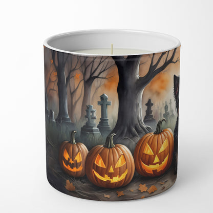 Caroline's Treasures DAC2002CDL Affenpinscher Spooky Halloween Decorative Soy Candle Nature Soy Wax Essential Oil Home Decor Ideal for Bedroom Kitchen Bath Office Gift, 10 oz