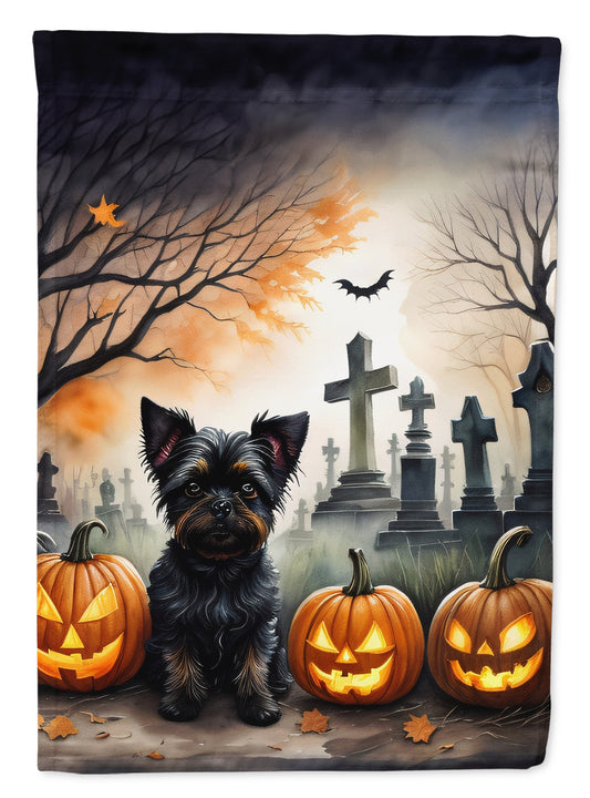 Caroline's Treasures DAC2002CHF Affenpinscher Spooky Halloween House Flag Large Porch Sleeve Pole Decorative Outside Yard Banner Artwork Wall Hanging, Polyester, House Size, Multicolor