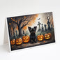 Caroline's Treasures DAC2002GCA7P Affenpinscher Spooky Halloween Greeting Cards and Envelopes Pack of 8 Blank Cards with Envelopes Whimsical A7 Size 5x7 Blank Greeting Cards