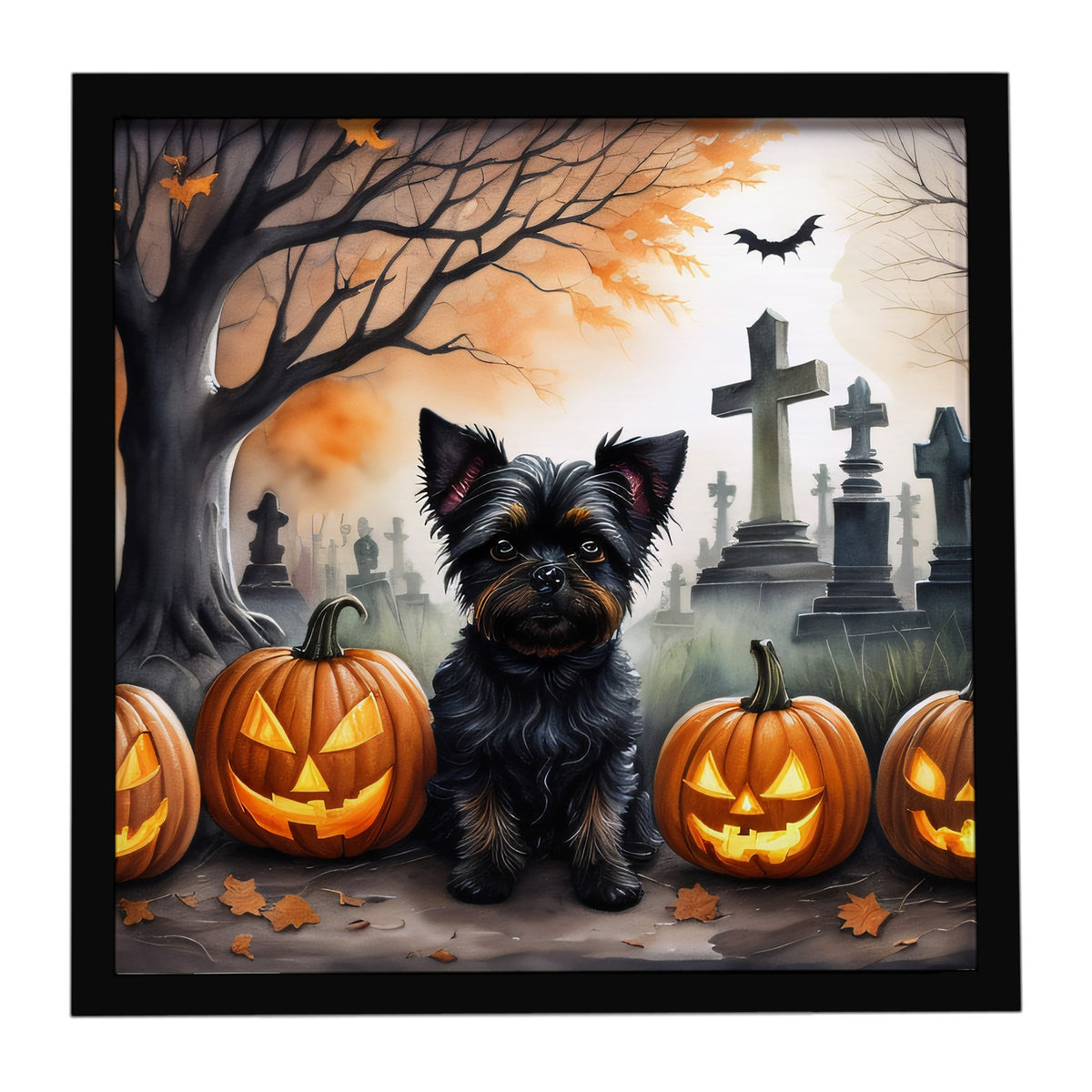 Caroline's Treasures Affenpinscher Dogs Framed Metal Wall Art 8 x 8 Inch