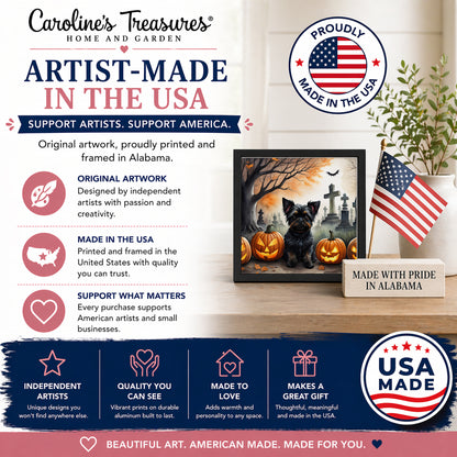 Caroline's Treasures Affenpinscher Dogs Framed Metal Wall Art 8 x 8 Inch
