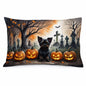 Caroline's Treasures DAC2002PILLOWCASE Affenpinscher Spooky Halloween Fabric Standard Pillowcase Lightweight Super Soft Easy Care Decorative Artwork Pillowcase, Standard