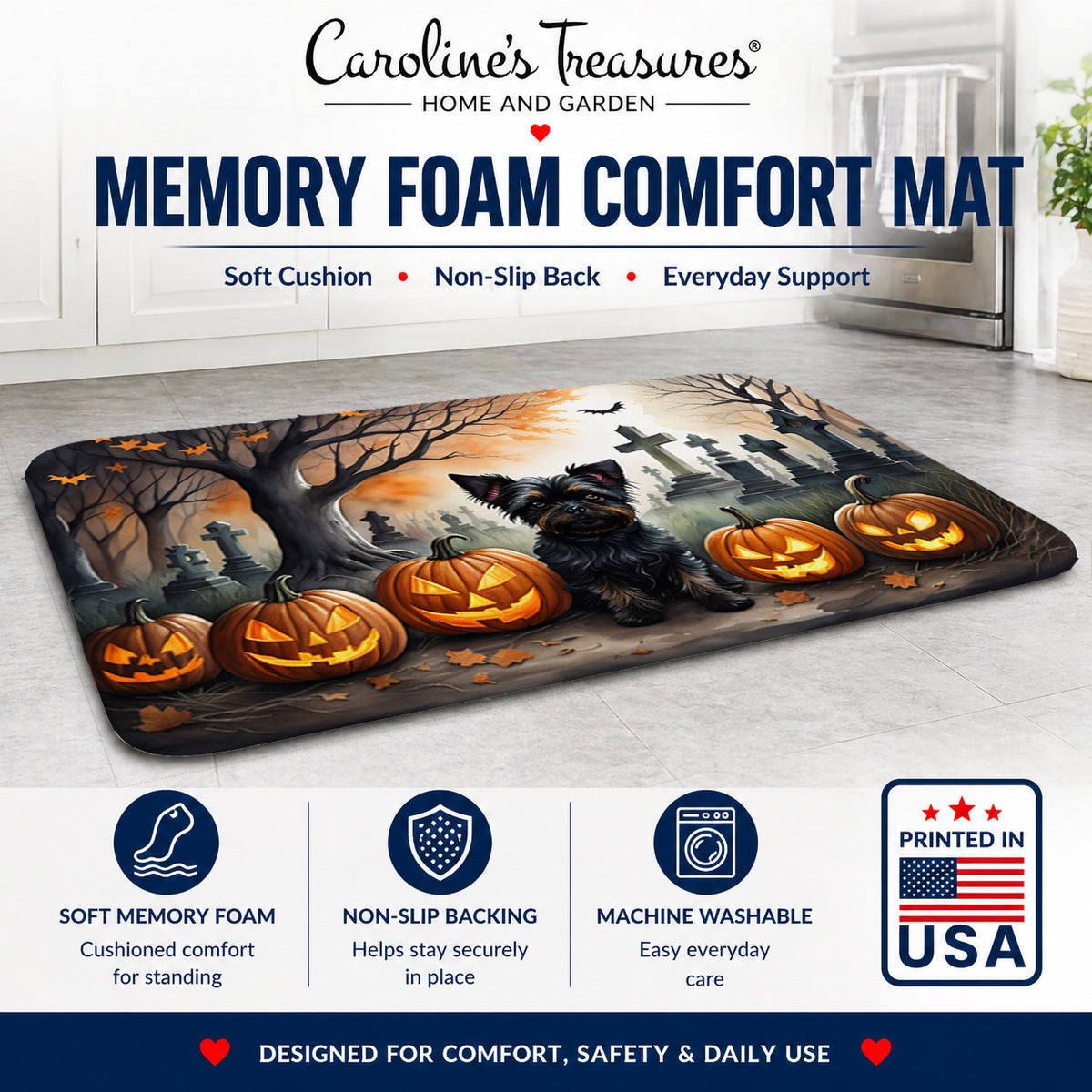 Caroline's Treasures Affenpinscher Dogs Memory Foam Mat 19x27