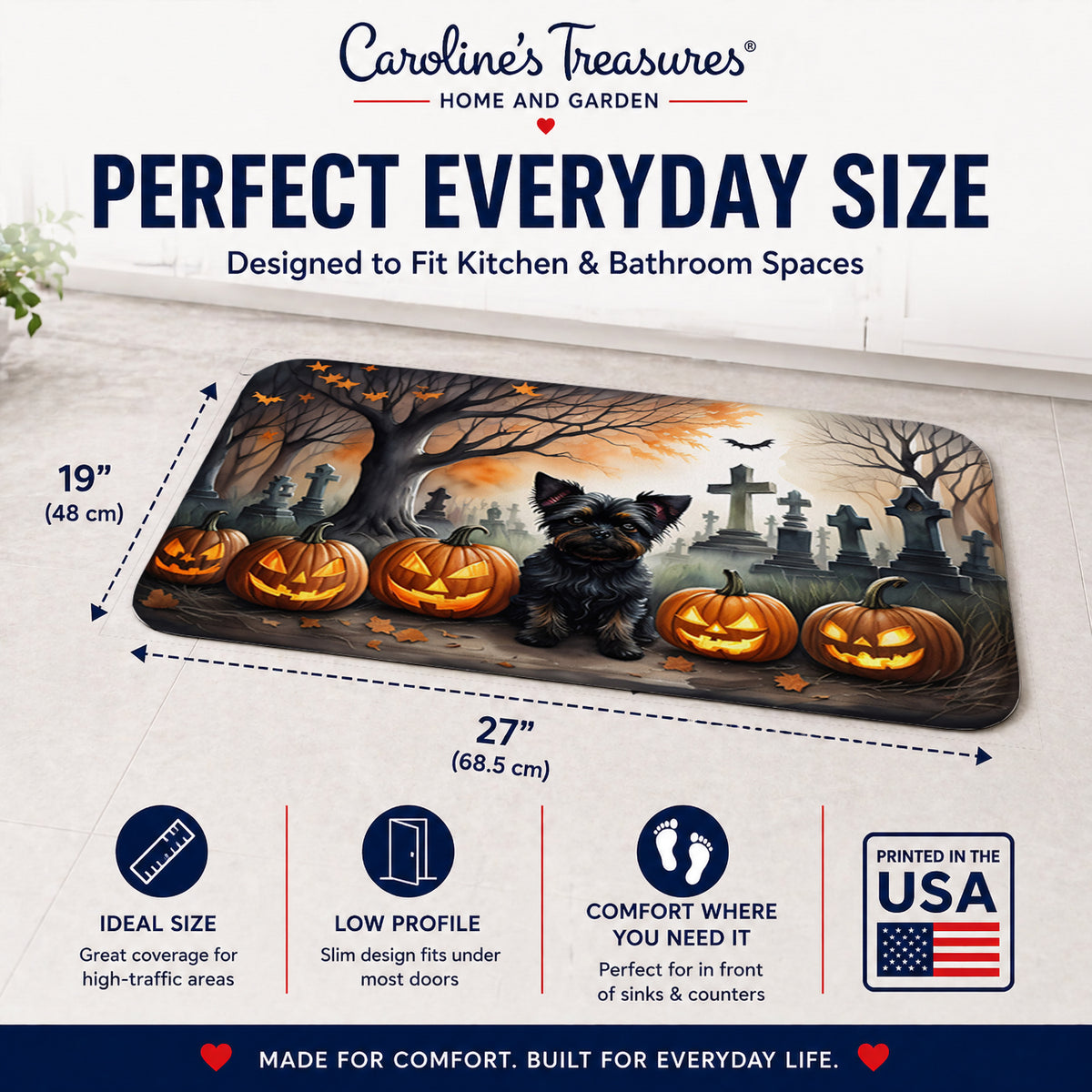 Caroline's Treasures Affenpinscher Dogs Memory Foam Mat 19x27