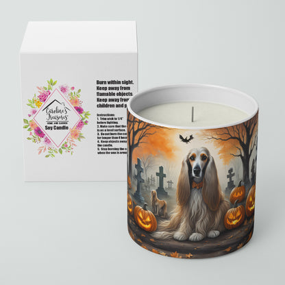 Caroline's Treasures DAC2003CDL Afghan Hound Spooky Halloween Decorative Soy Candle Nature Soy Wax Essential Oil Home Decor Ideal for Bedroom Kitchen Bath Office Gift, 10 oz