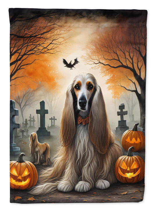 Caroline's Treasures DAC2003CHF Afghan Hound Spooky Halloween House Flag Large Porch Sleeve Pole Decorative Outside Yard Banner Artwork Wall Hanging, Polyester, House Size, Multicolor