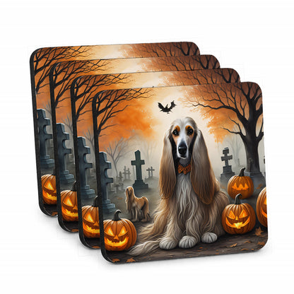 Caroline's Treasures Afghan Hound Dogs Foam Drink Coasters Set of 4