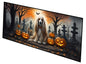 Caroline's Treasures Afghan Hound Spooky Halloween Runner Mat 28x58 Front Door Mat Indoor Outdoor Rugs for Entryway Hallway Foyer Non Slip Washable Wide Doormat