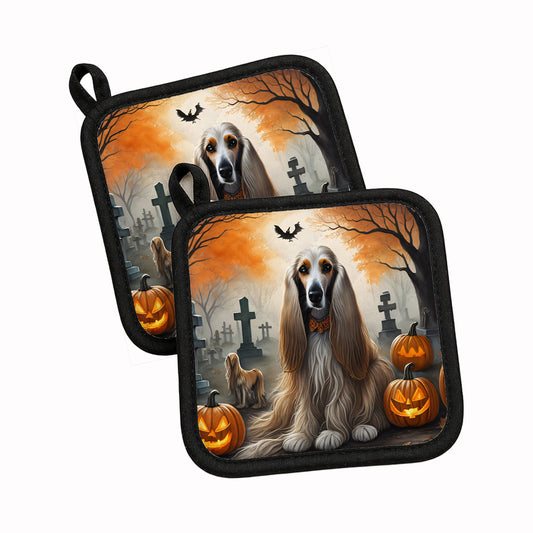 Caroline's Treasures Afghan Hound Dogs Set of 2 Kitchen Pot Holders