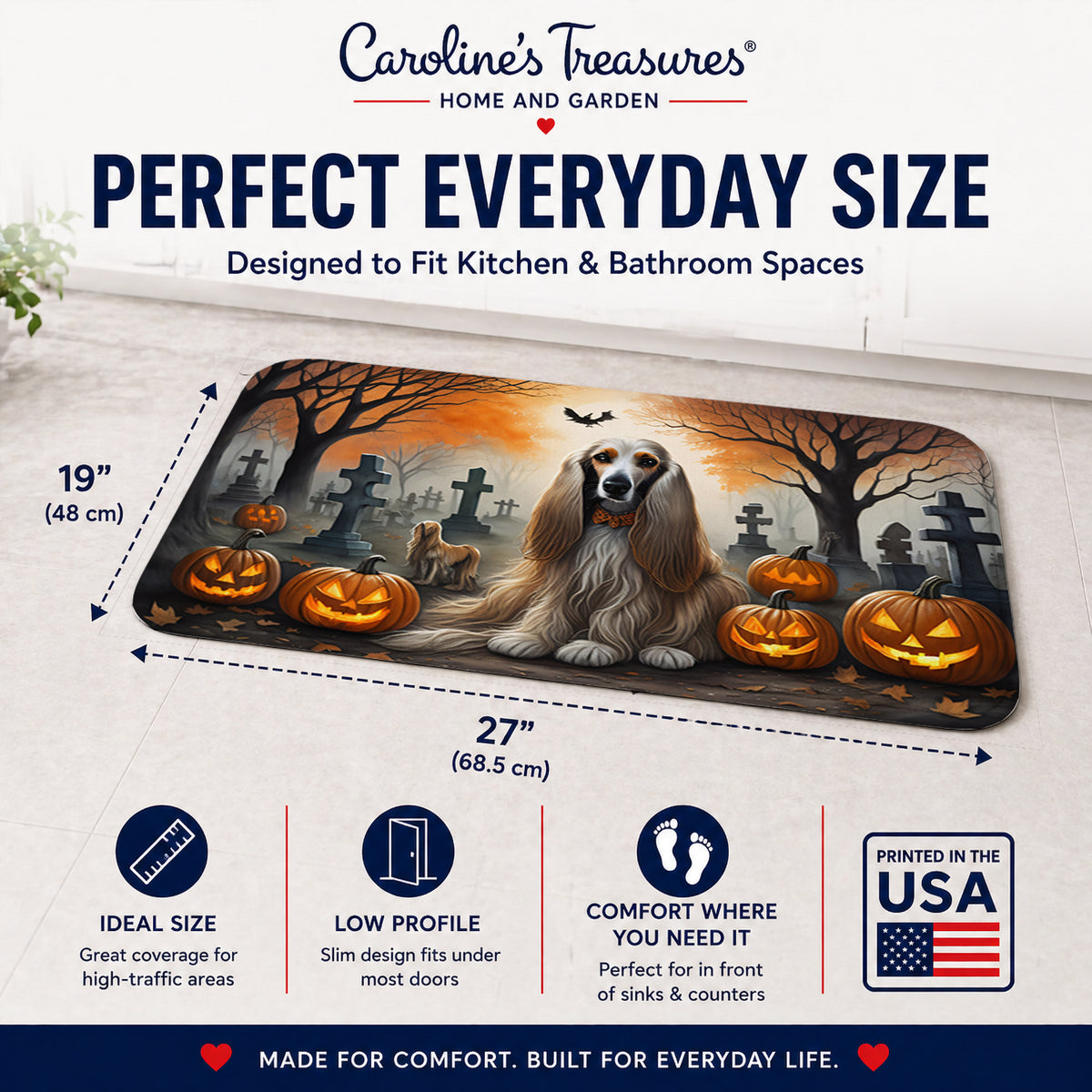 Caroline's Treasures Afghan Hound Dogs Memory Foam Mat 19x27