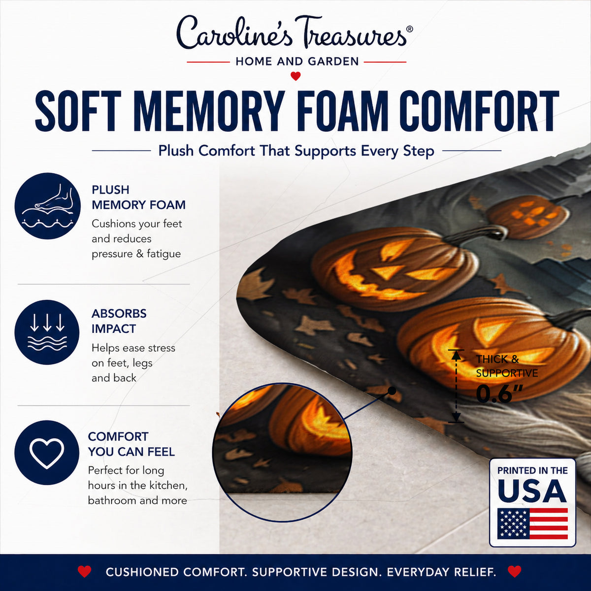 Caroline's Treasures Afghan Hound Dogs Memory Foam Mat 19x27