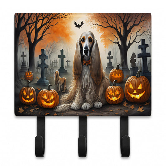 Caroline's Treasures Afghan Hound Dogs Halloween Ceramic Triple Wall Hook