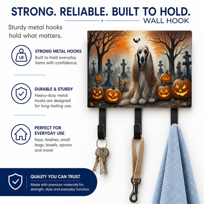 Caroline's Treasures Afghan Hound Dogs Halloween Ceramic Triple Wall Hook