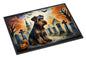 Caroline's Treasures DAC2004MAT Airedale Terrier Spooky Halloween Doormat 18x27 Front Door Mat Indoor Outdoor Rugs for Entryway, Non Slip Washable Low Pile, 18H X 27W