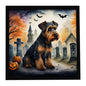 Caroline's Treasures Airedale Terrier Dogs Framed Metal Wall Art 8x8 In