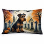 Caroline's Treasures DAC2004PILLOWCASE Airedale Terrier Spooky Halloween Fabric Standard Pillowcase Lightweight Super Soft Easy Care Decorative Artwork Pillowcase, Standard