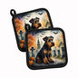Caroline's Treasures Airedale Terrier Dogs Set of 2 Kitchen Pot Holders