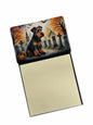 Caroline's Treasures Airedale Terrier Spooky Halloween Sticky Note Holder Refillable Dispenser Self-Sticky Note Pads, Memo Pads Blank Desk Accessories
