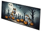 Caroline's Treasures Akita Spooky Halloween Runner Mat 28x58 Front Door Mat Indoor Outdoor Rugs for Entryway Hallway Foyer Non Slip Washable Wide Doormat