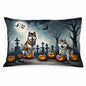 Caroline's Treasures DAC2005PILLOWCASE Akita Spooky Halloween Fabric Standard Pillowcase Lightweight Super Soft Easy Care Decorative Artwork Pillowcase, Standard