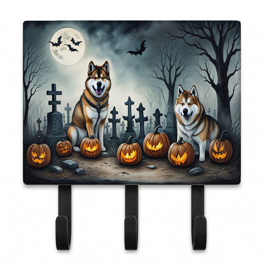Caroline's Treasures Akita Dogs Halloween Ceramic Triple Wall Hook