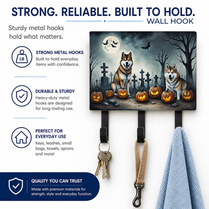 Caroline's Treasures Akita Dogs Halloween Ceramic Triple Wall Hook