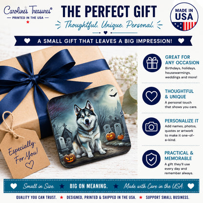 Caroline's Treasures Alaskan Malamute Dogs Foam Drink Coasters Set of 4
