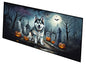 Caroline's Treasures Alaskan Malamute Spooky Halloween Runner Mat 28x58 Front Door Mat Indoor Outdoor Rugs for Entryway Hallway Foyer Non Slip Washable Wide Doormat