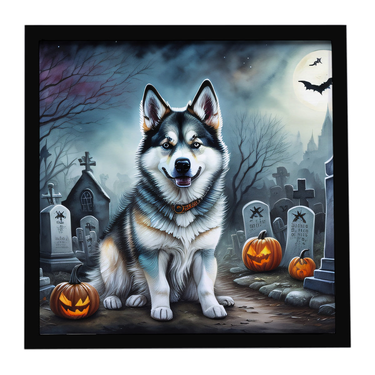 Caroline's Treasures Alaskan Malamute Dogs Framed Metal Wall Art 8x8 In