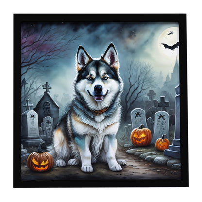Caroline's Treasures Alaskan Malamute Dogs Framed Metal Wall Art 8x8 In
